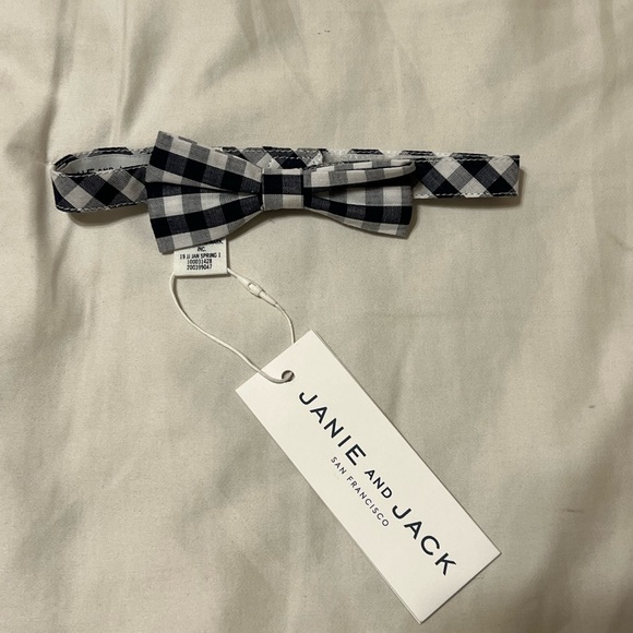 NWT Gingham Janie & Jack infant bow tie - Picture 1 of 5